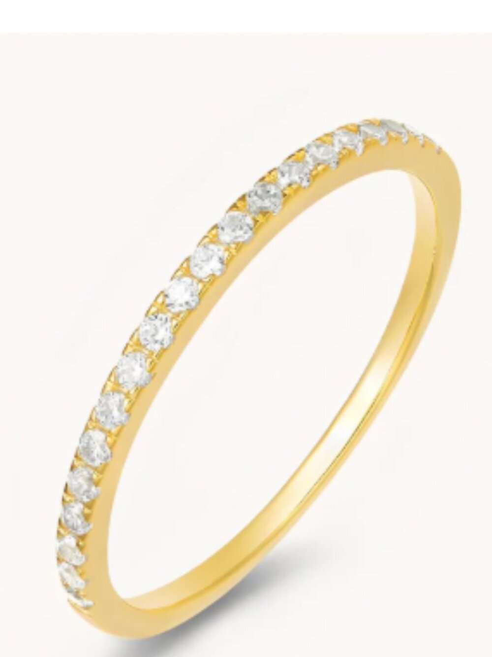 AnaClaire The Harmony Cubic Zirconia Gold Wedding Band US7